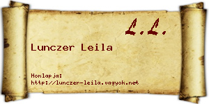 Lunczer Leila névjegykártya