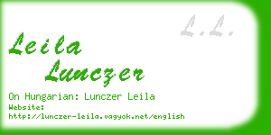 leila lunczer business card
